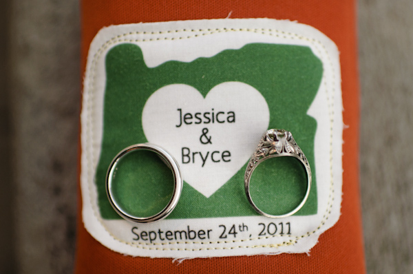 wedding rings of the happy couple - wedding photo by top Portland, Oregon wedding photographer Aaron Courter